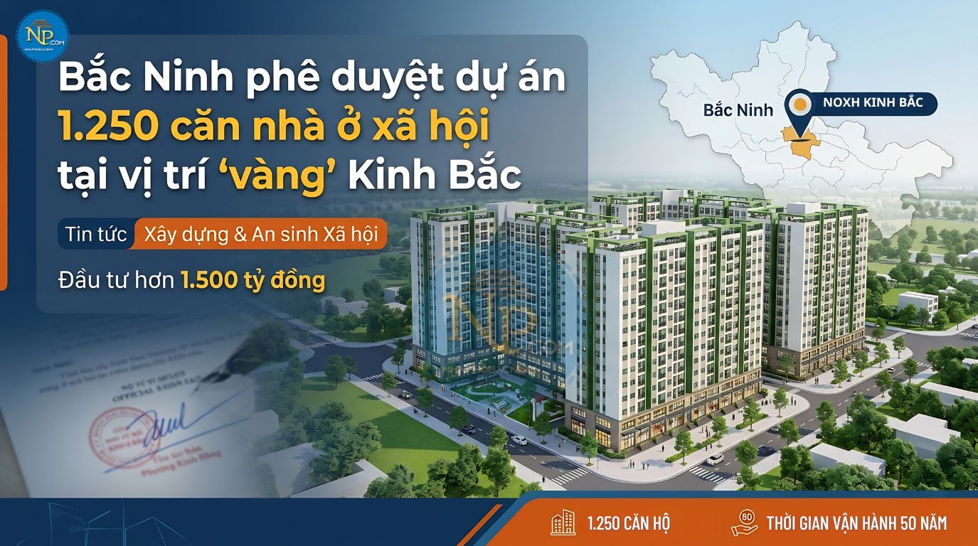 Bắc Ninh phê duyệt dự án 1.250 căn nhà ở xã hội tại vị trí 